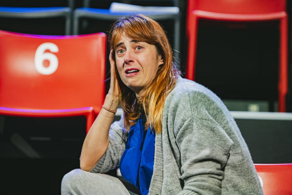 Photograph from a performance of 'The Visit'